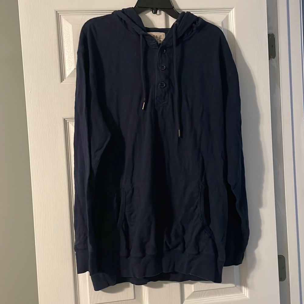 Dark blue button sweatshirt